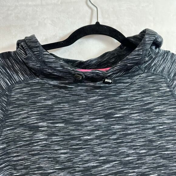 Calvin Klein Womens Sweatshirt Hoodie Large Dark Gray Moisture‎ Wick Fleece Cowl - Picture 3 of 9